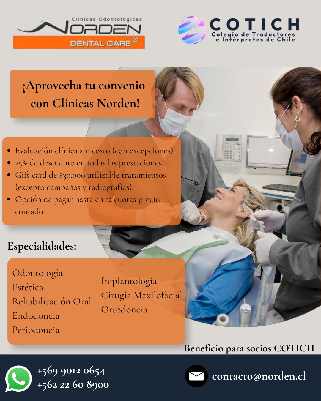 Convenio con clínicas Norden